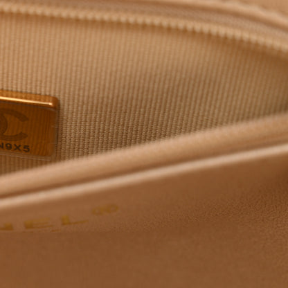 Chanel Mirror Calfskin Metallic Calfskin Quilted Nano Kelly Shopper Gold 7 of 10