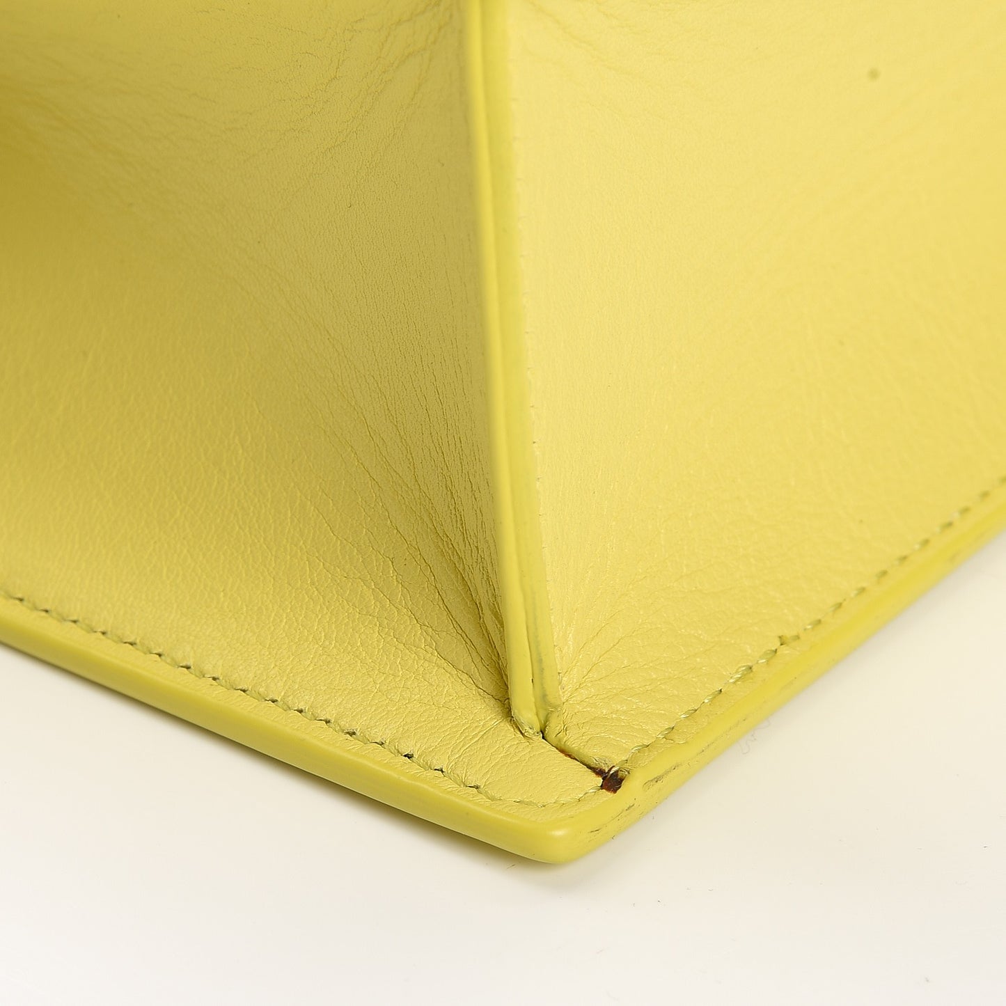 Calfskin Signature Flap Bag Yellow