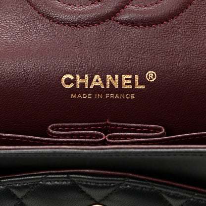 Chanel Lambskin Quilted Medium Double Flap Black 6 of 10