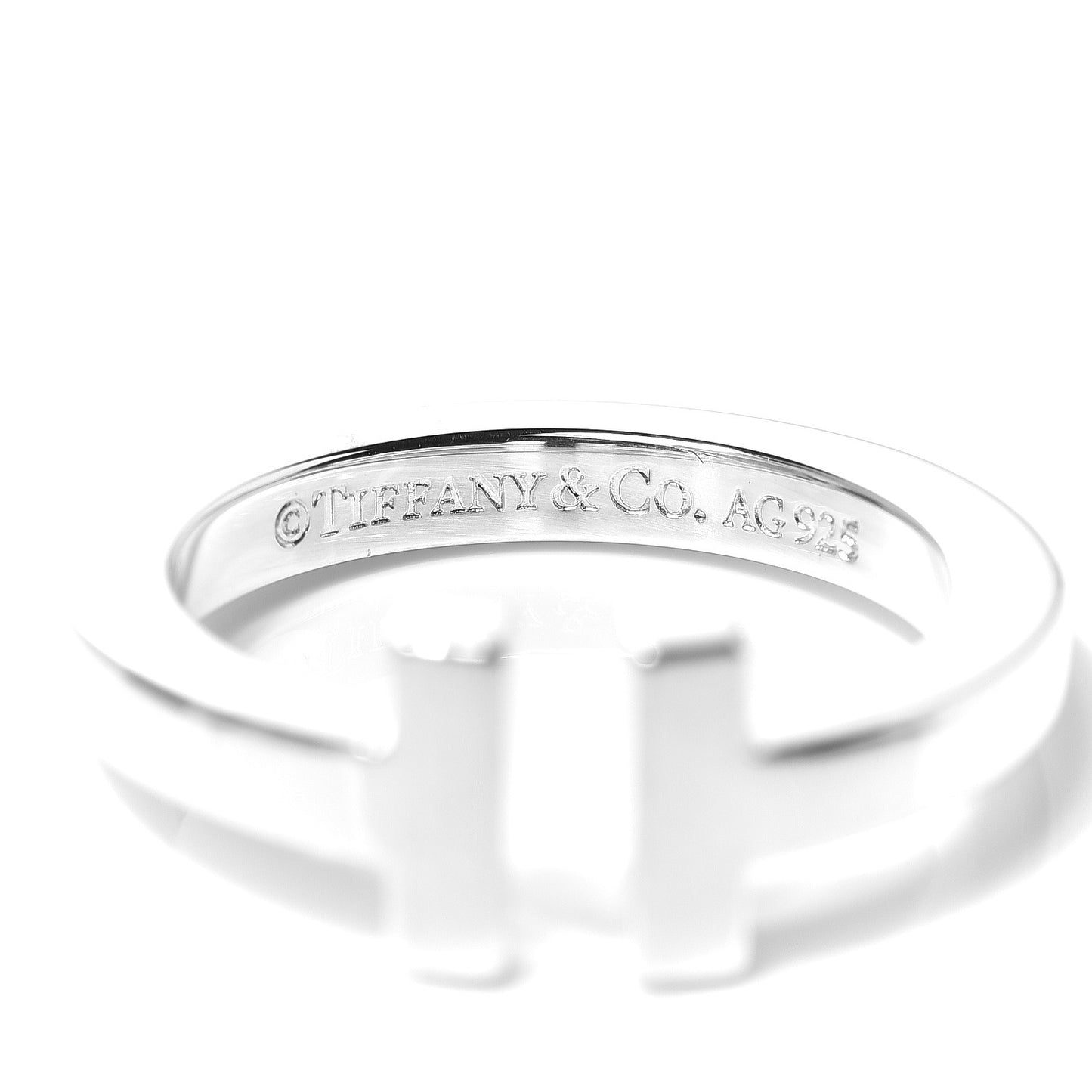 Sterling Silver T Square Ring 52 6