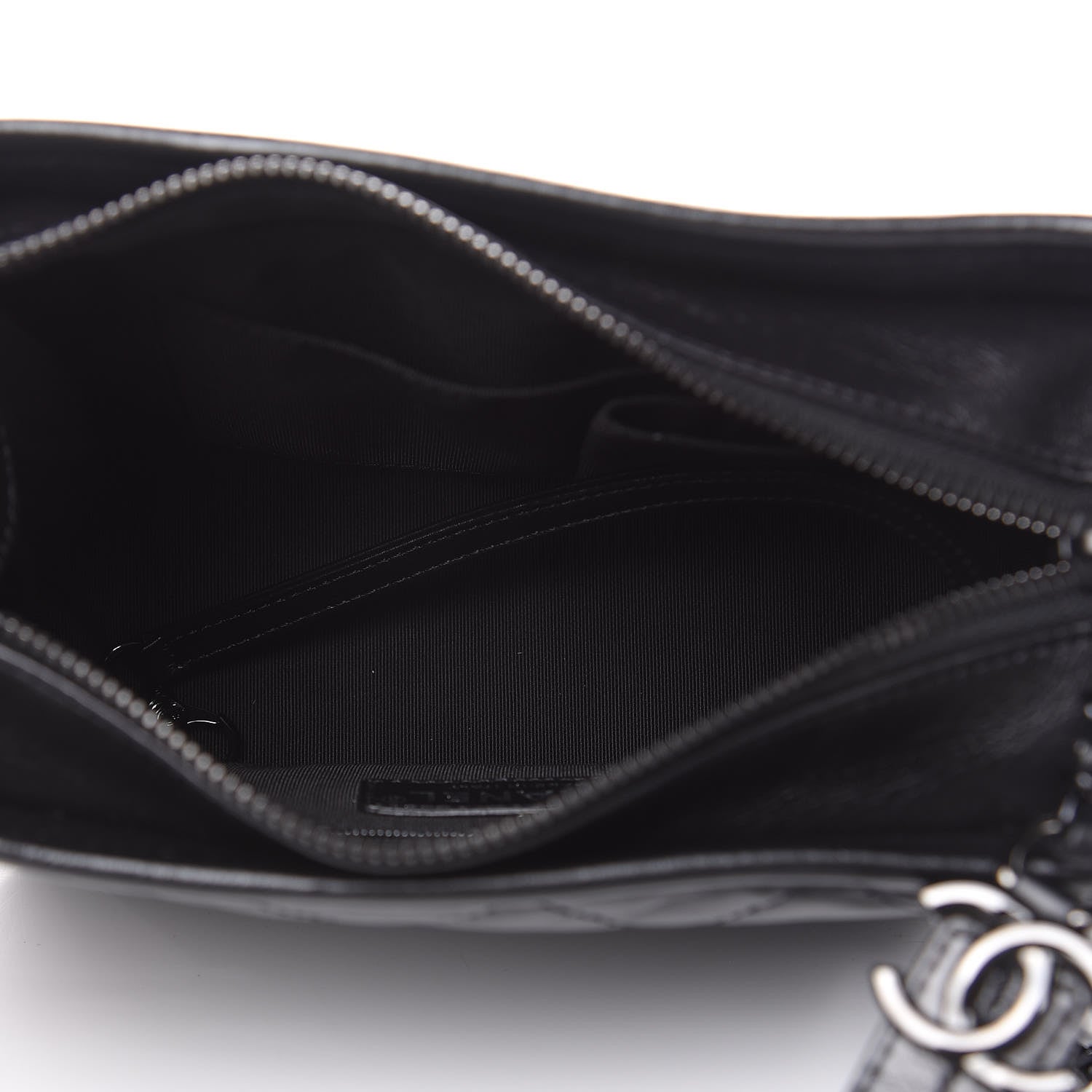 Chanel Aged Calfskin Quilted Small Gabrielle Hobo Black 5 of 9