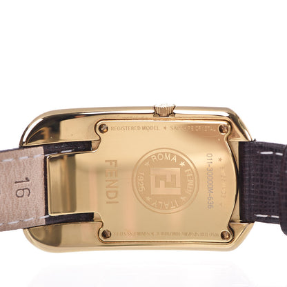 Fendi Stainless Steel Calfskin Diamond Enamel 29mm Chameleon Quartz Watch 6 of 12