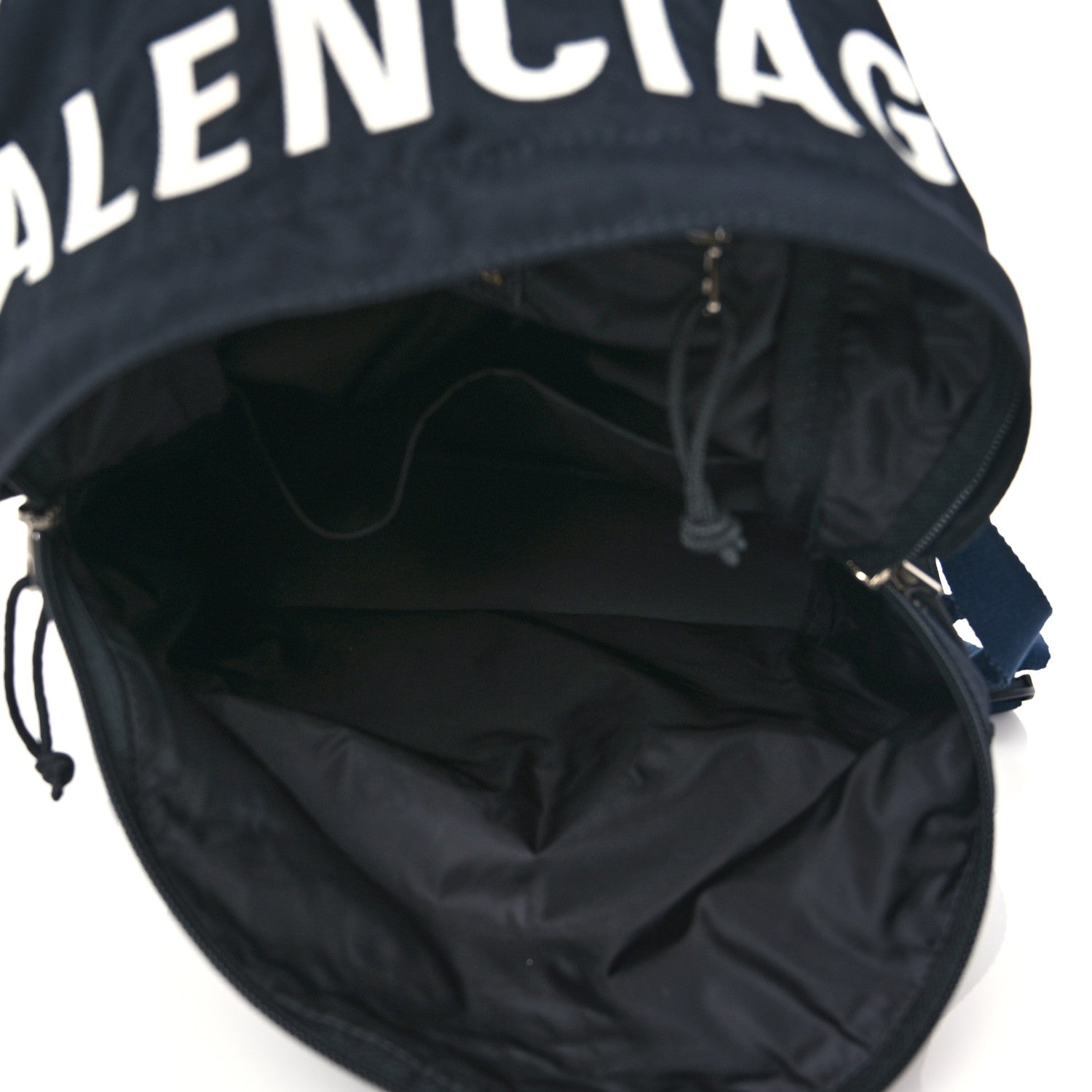 Balenciaga Sport Nylon Logo Embroidered S Wheel Backpack Black 5 of 8