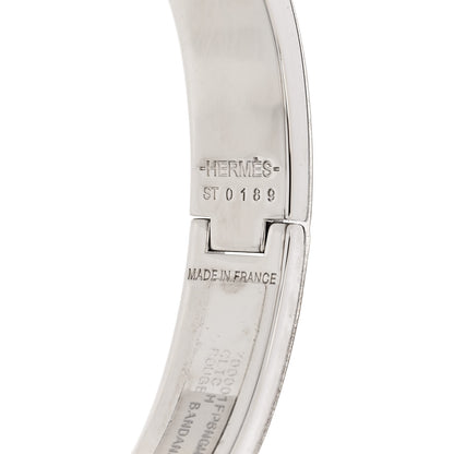 Hermes Enamel Narrow Clic Clac H Bracelet PM Rouge Bandana 4 of 5