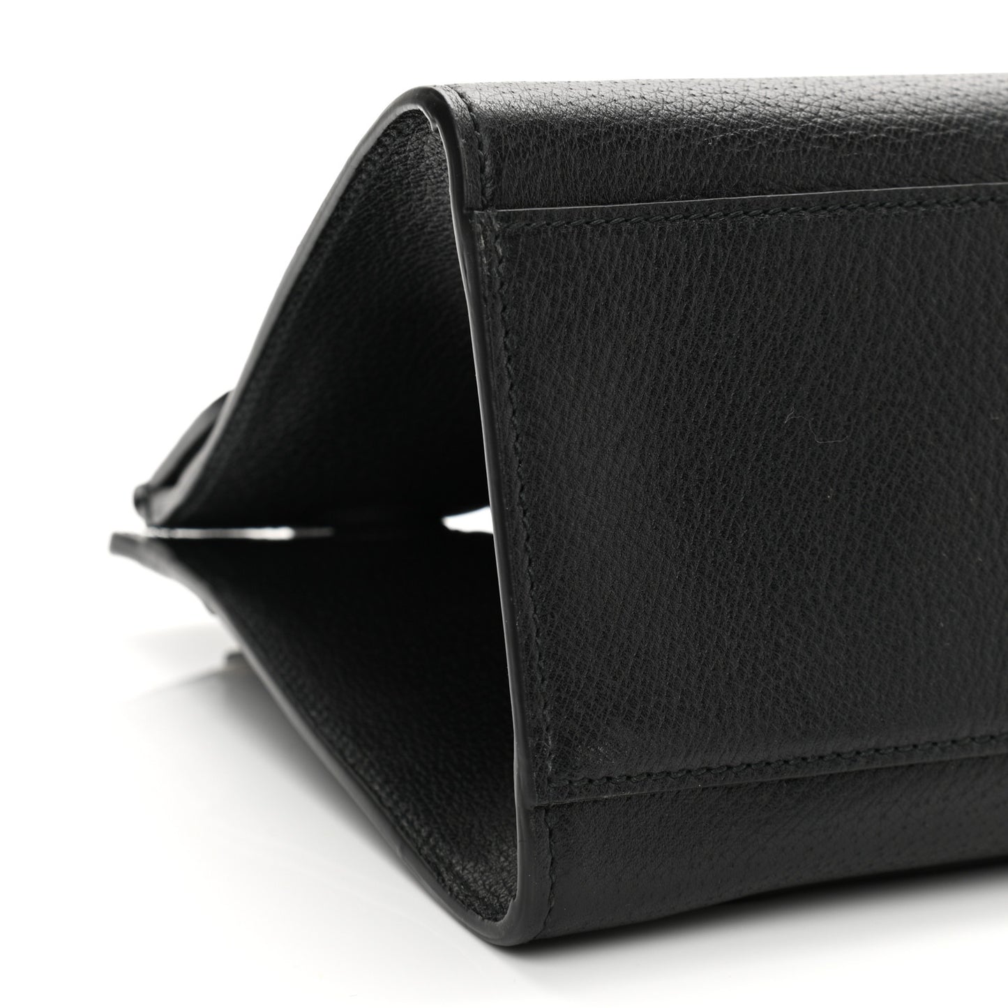 Grained Calfskin Web Crystal Butterfly Stripe Medium Totem Top Handle Bag Black