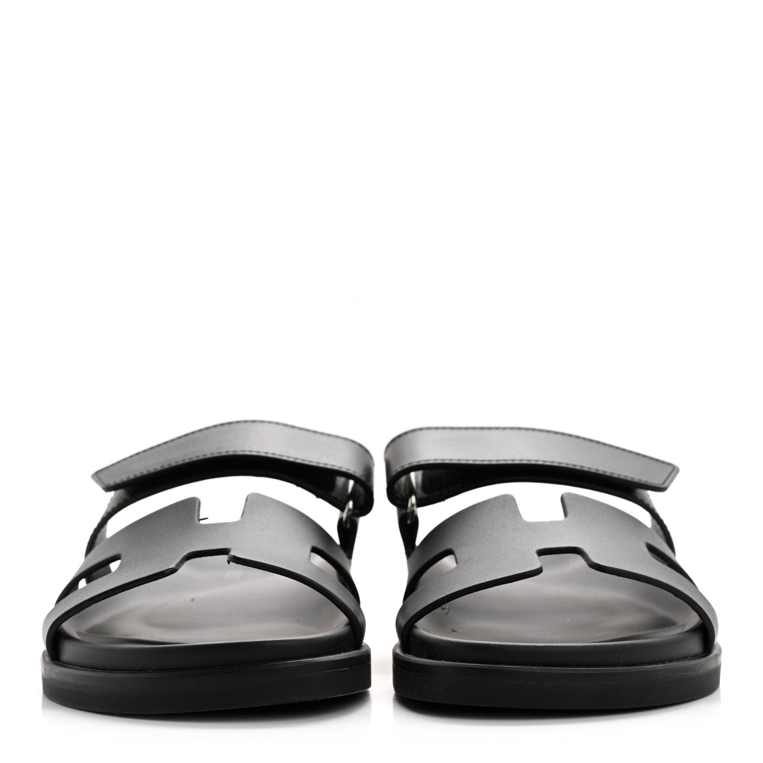 Hermes Calfskin Womens Chypre Sandals 36 Black 2 of 9
