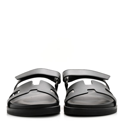 Hermes Calfskin Womens Chypre Sandals 36 Black 2 of 9
