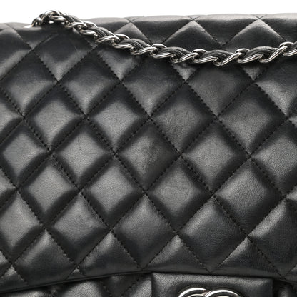 Chanel Lambskin Quilted Maxi Double Flap Black 23 of 25