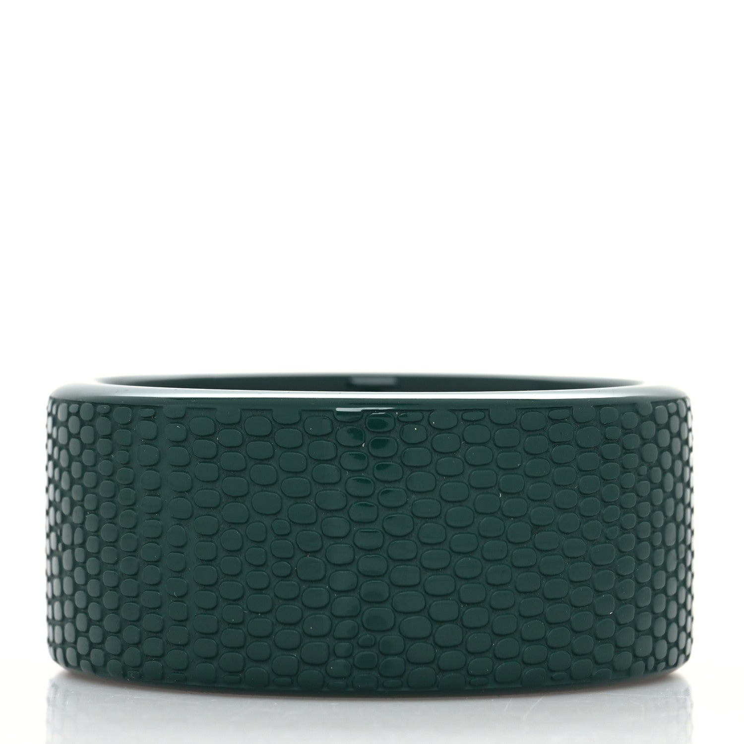 Hermes Resin Lizard Embossed Natura Bracelet S Vert Fonce 3 of 4