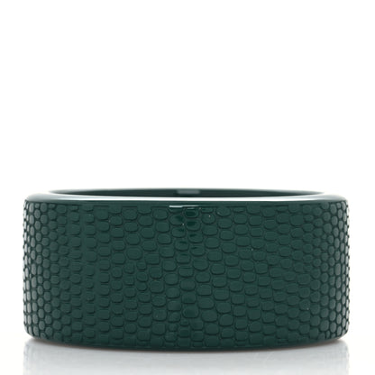Hermes Resin Lizard Embossed Natura Bracelet S Vert Fonce 3 of 4
