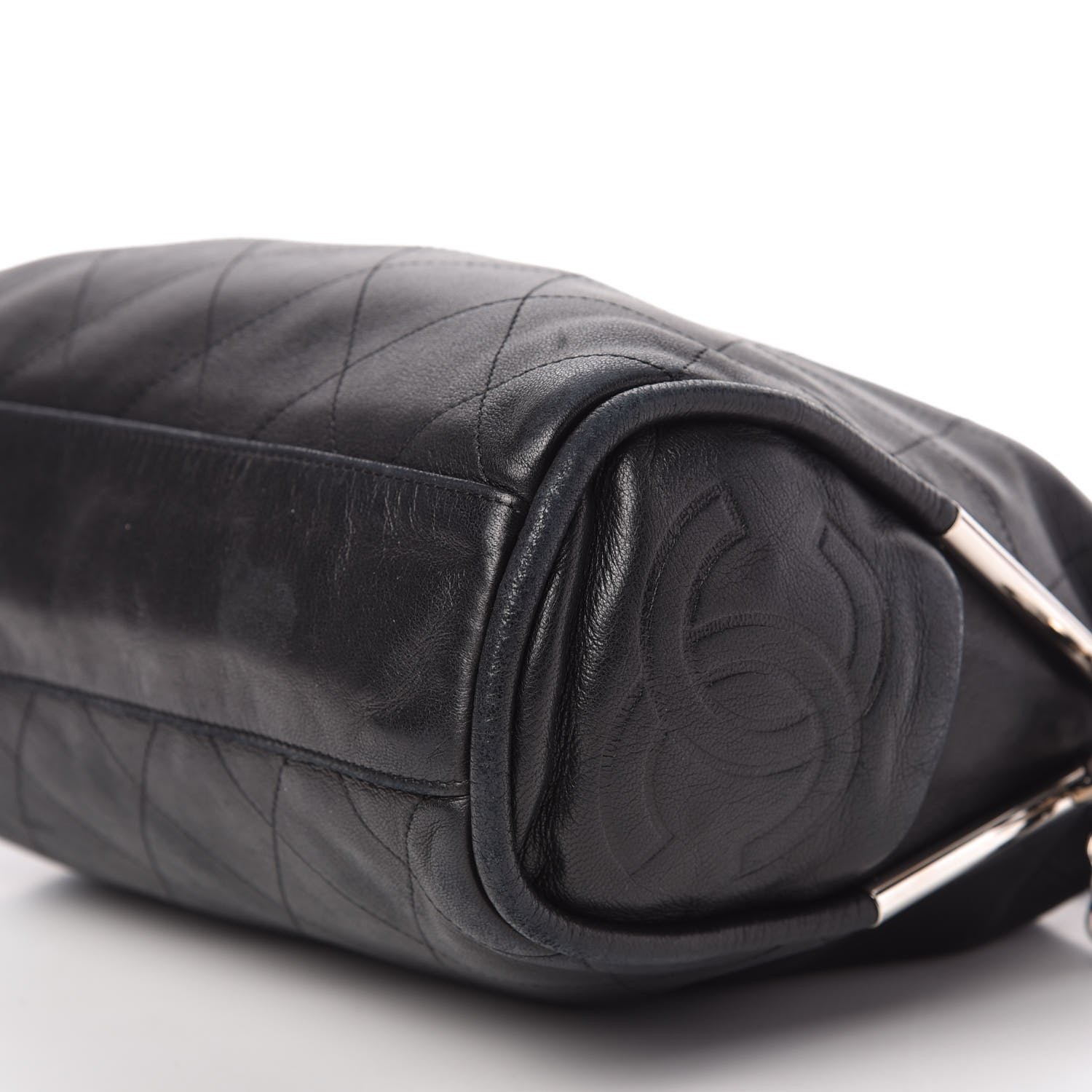 Chanel Lambskin Stitched Medium Ultimate Soft Tote Black 7 of 11