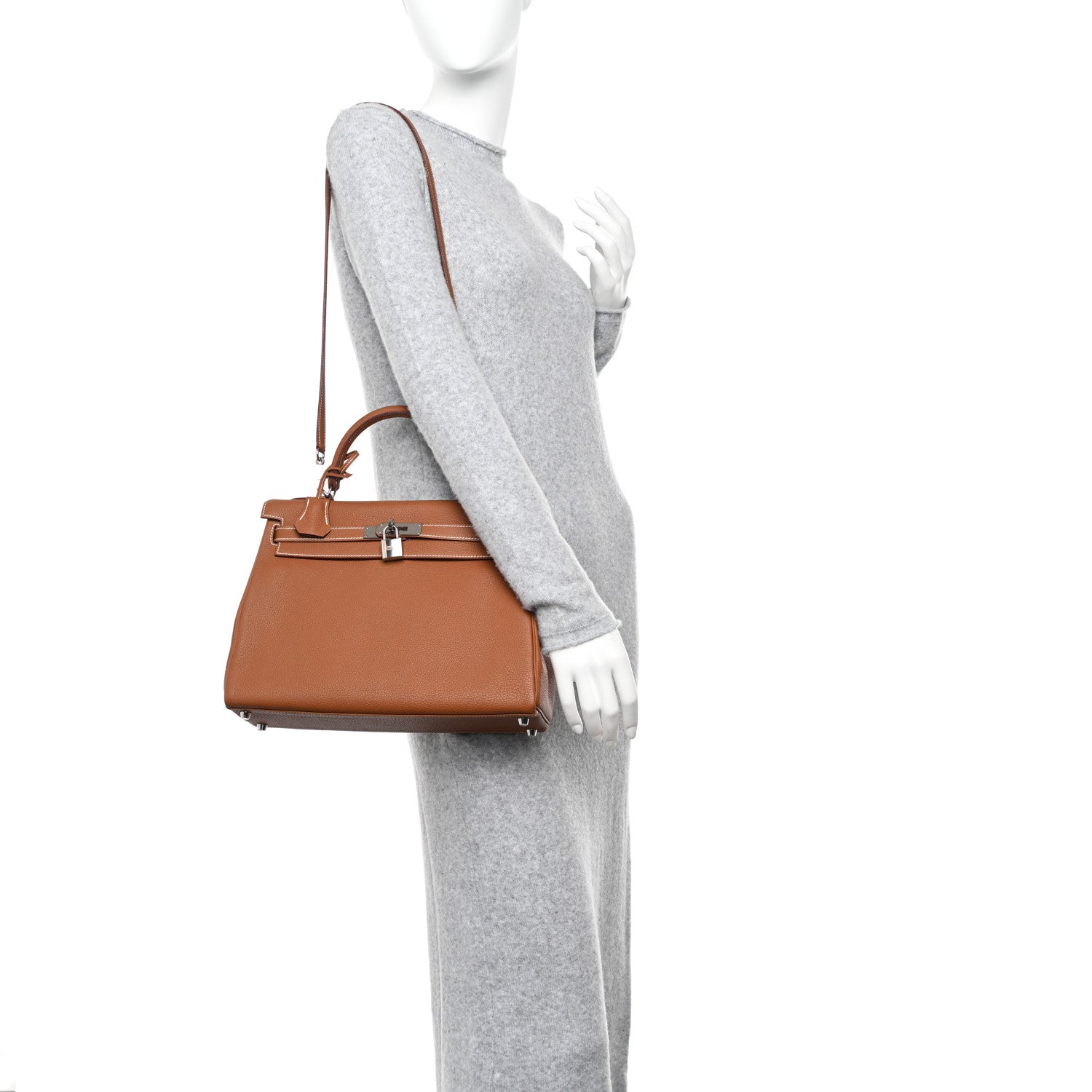 Hermes Togo Kelly Retourne 32 Gold 2 of 12