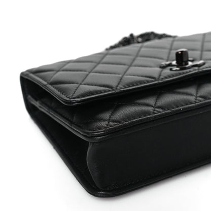 Chanel Lambskin Quilted Trendy CC Wallet On Chain WOC So Black 8 of 10