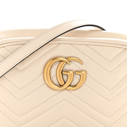 Gucci Calfskin Matelasse Small GG Marmont Chain Shoulder Bag White 8 of 14