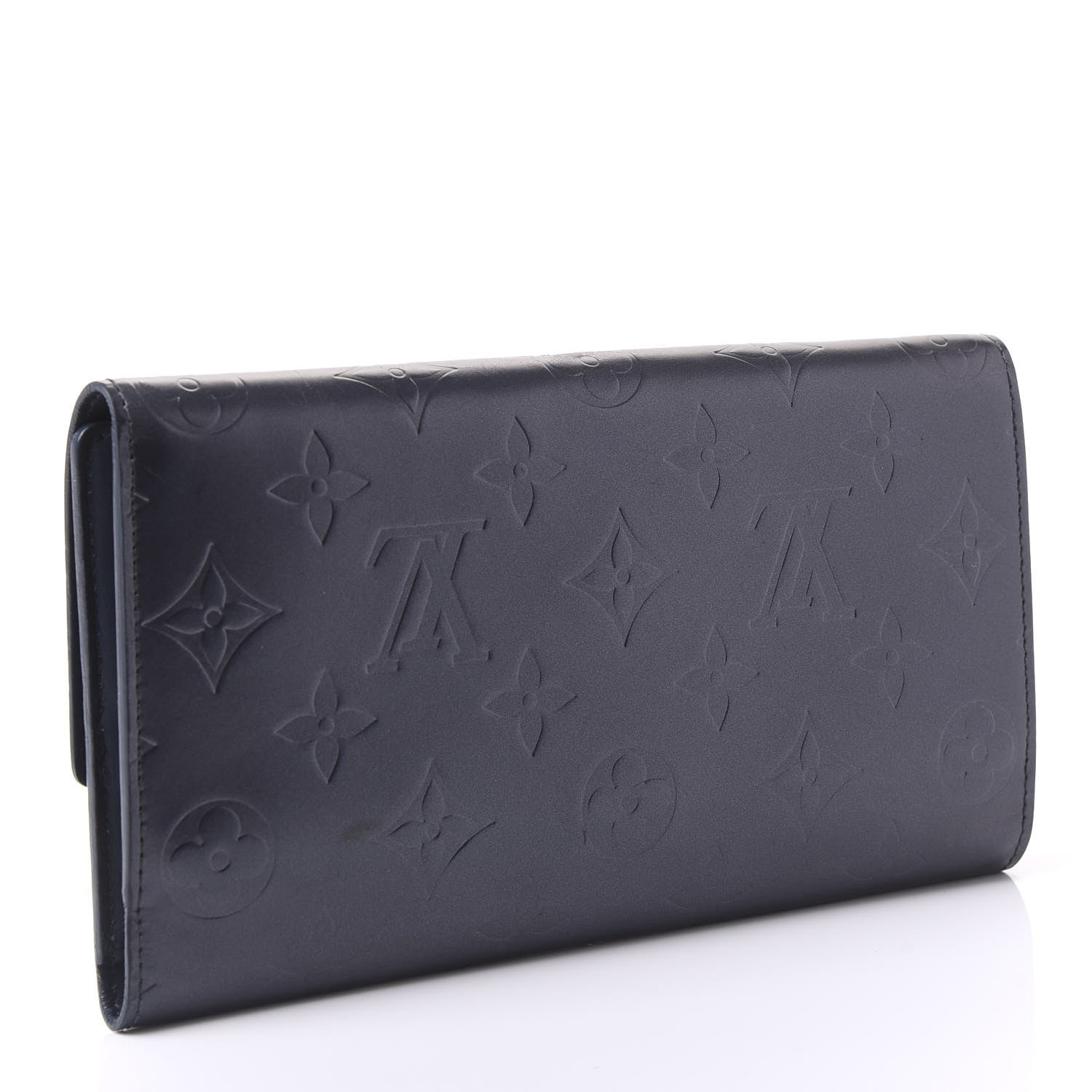 Louis Vuitton Mat Monogram Porte Tresor International Wallet Blue 2 of 8
