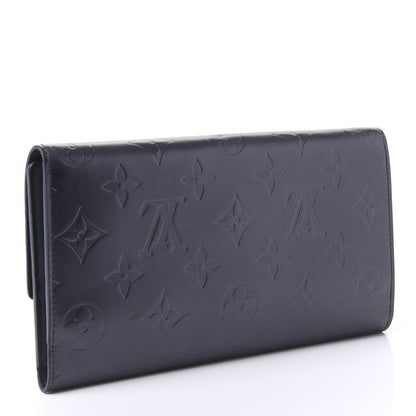 Louis Vuitton Mat Monogram Porte Tresor International Wallet Blue 2 of 8