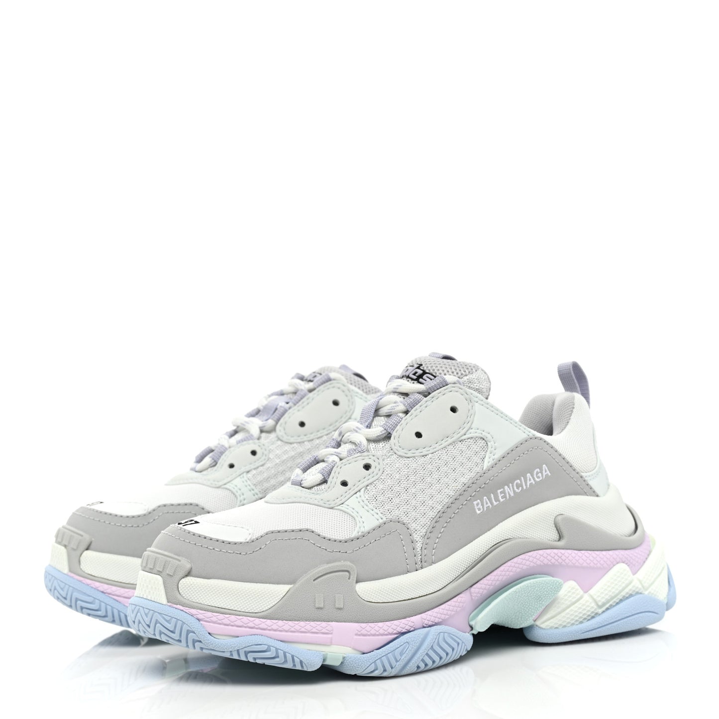 Fabric Mesh Womens Triple S Sneakers 37 Pastel