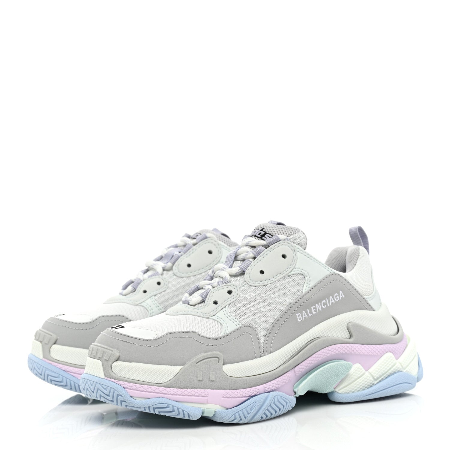 Balenciaga Fabric Mesh Womens Triple S Sneakers 37 Pastel 3 of 7