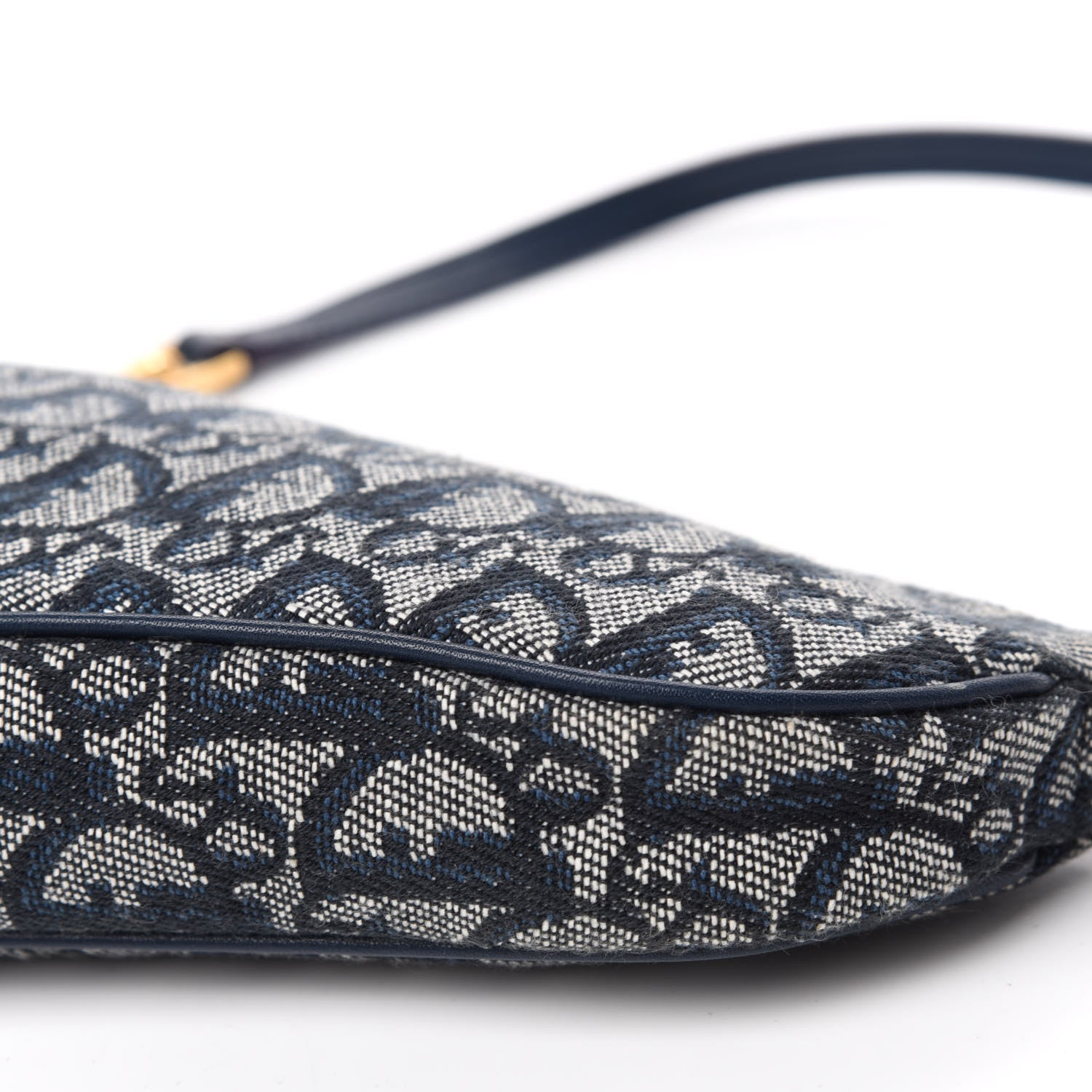 Christian Dior Monogram Mini Saddle Pochette Navy 7 of 10