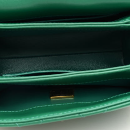 Chanel Lambskin Quilted Mini Color Match Flap Green 5 of 11