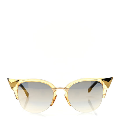 Fendi Metal Iridia Cat Eye Sunglasses FF 0041/S Gold 2 of 8