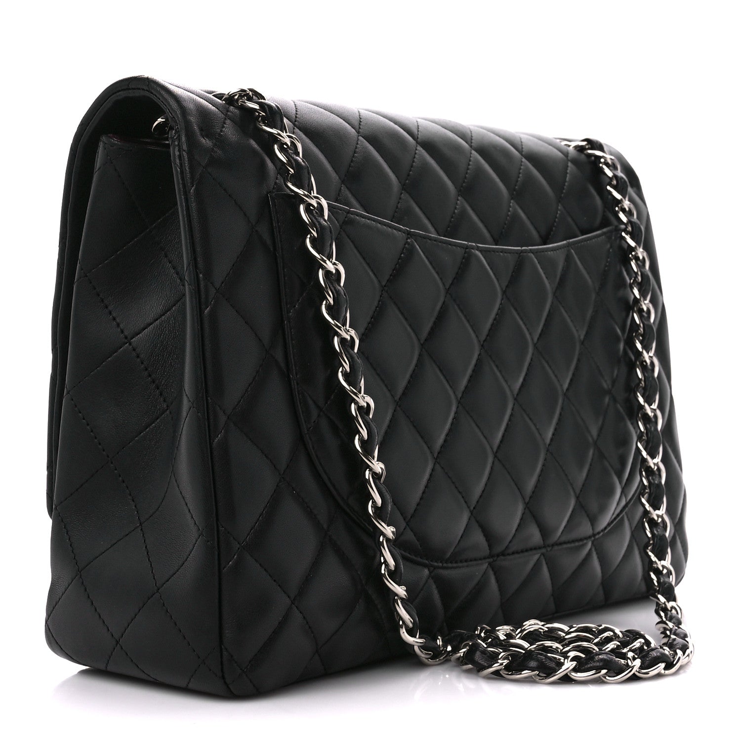 Chanel Lambskin Quilted Maxi Single Flap Black 3 of 11