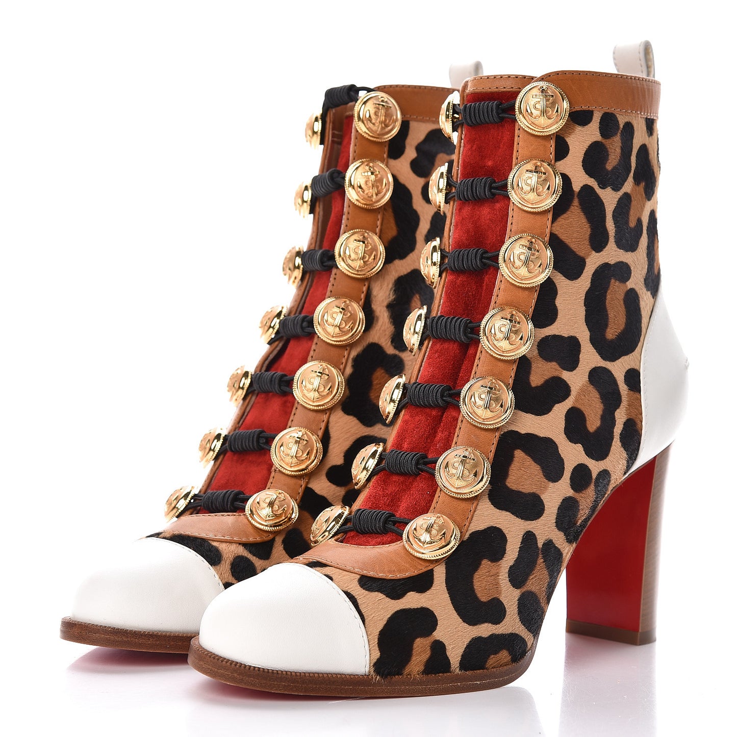 Calf Hair Leopard Print Who Dances 85 Ankle Boots 39 Gold Fauve
