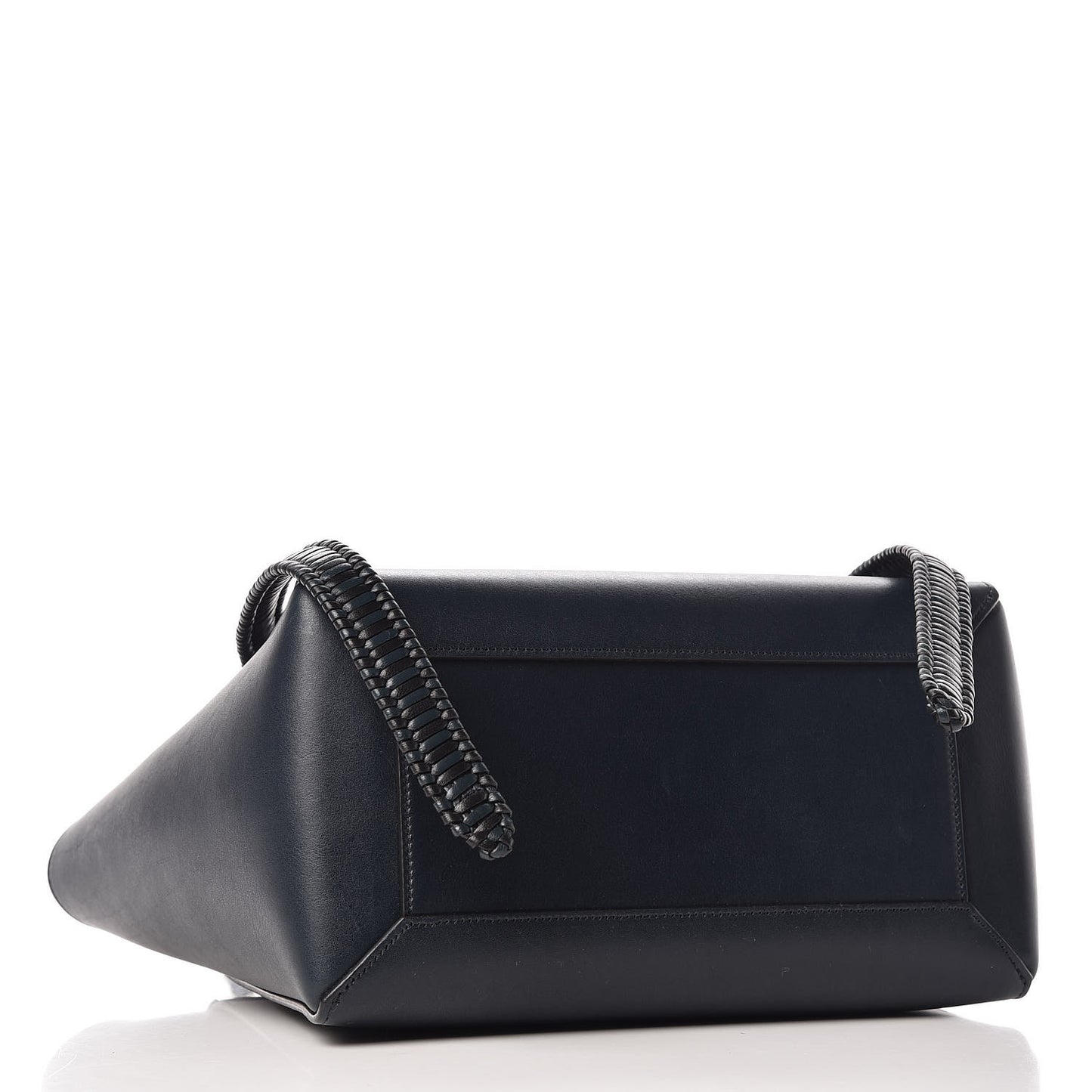 Smooth Calfskin Micro Bi-Color Braided Belt Bag Dark Sea