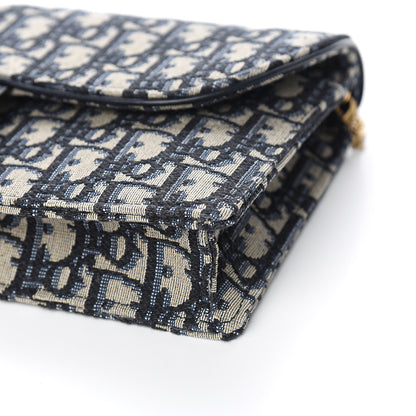Christian Dior Oblique Saddle Chain Pouch Blue 7 of 9