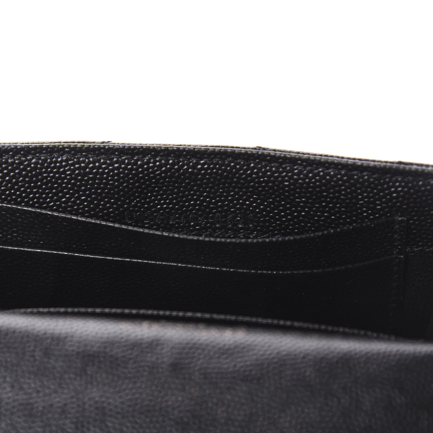 Grain De Poudre Matelasse Chevron Small Monogram Envelope Wallet Black