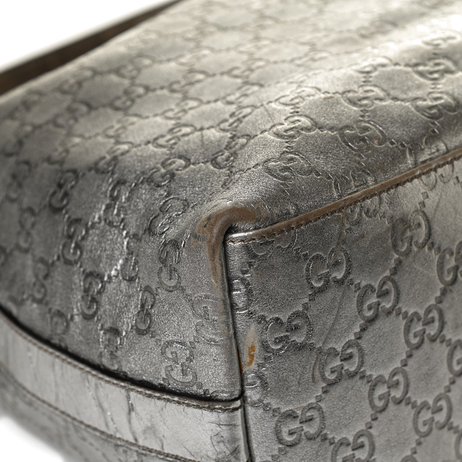 Gucci Metallic Guccissima Hobo Silver 11 of 16