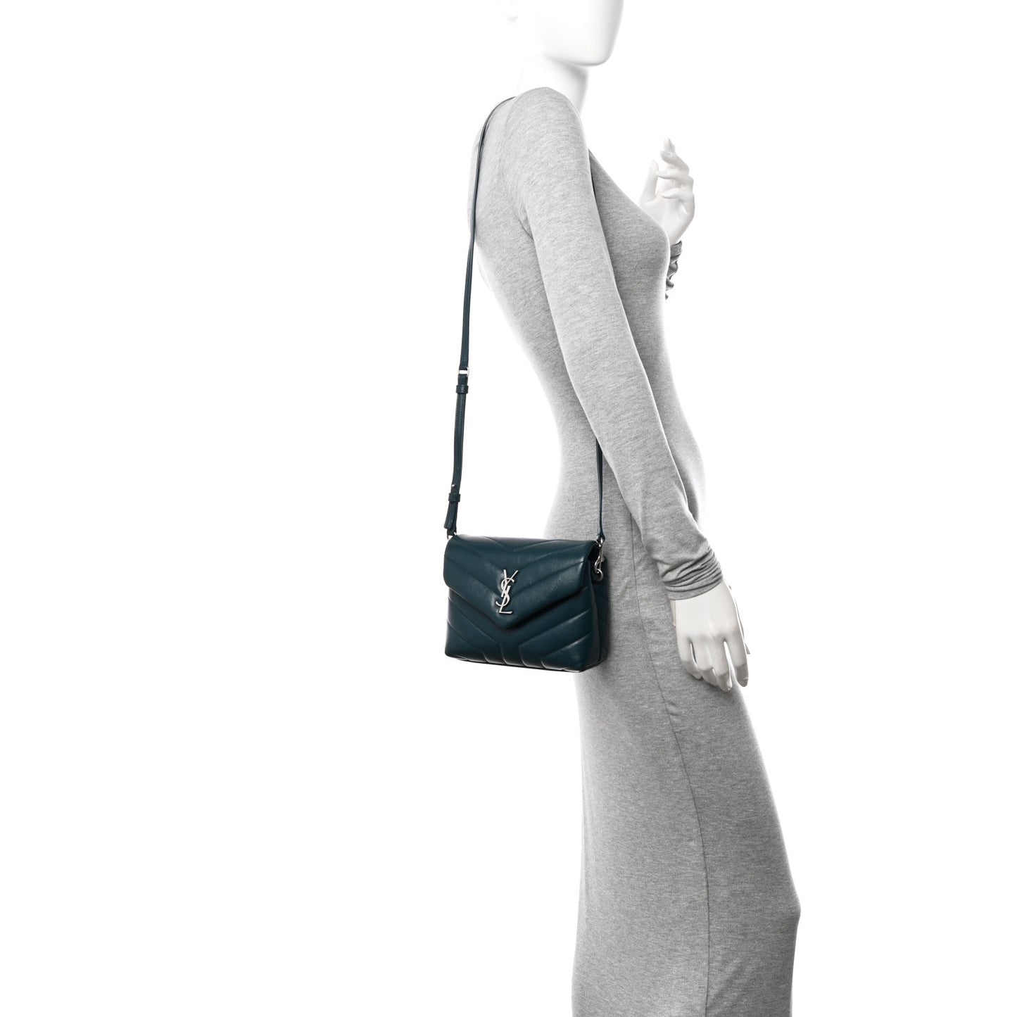 Calfskin Y Quilted Monogram Toy Loulou Satchel Dark Turquoise