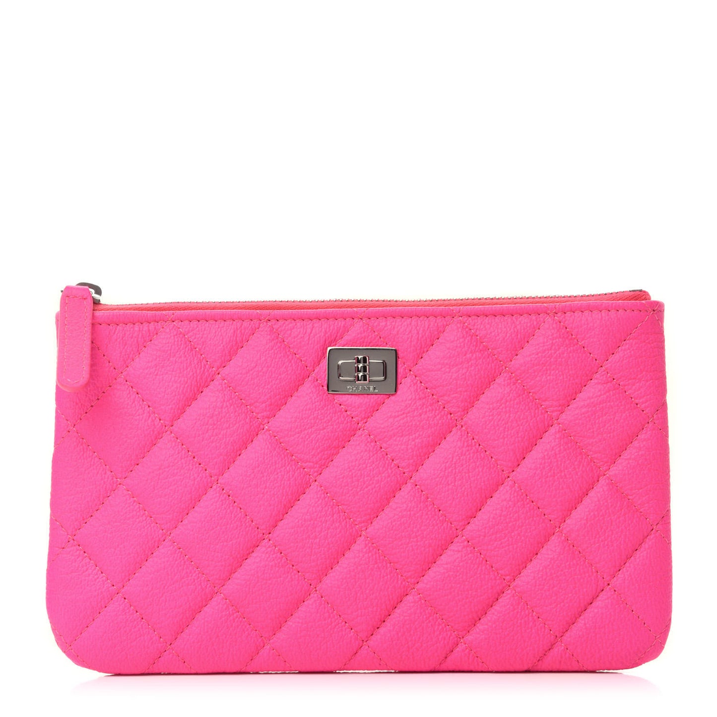 Goatskin Quilted Medium Reissue Cosmetic Case Pink