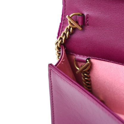 Gucci Velvet Matelasse GG Marmont Mini Bag Fuchsia Violet Cyclamen 6 of 12