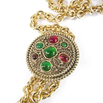 Chanel Gripoix Poured Glass Chain Belt Gold 4 of 6