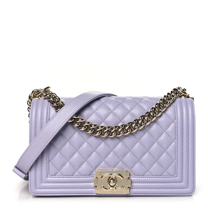 Chanel Caviar Quilted Medium Boy Flap Light Purple 1 of 11