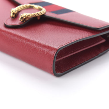 Gucci Calfskin Web Mini Dionysus Chain Wallet Hibiscus Red 9 of 9