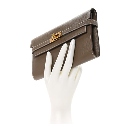 Hermes Epsom Kelly Longue Wallet Etoupe 2 of 13