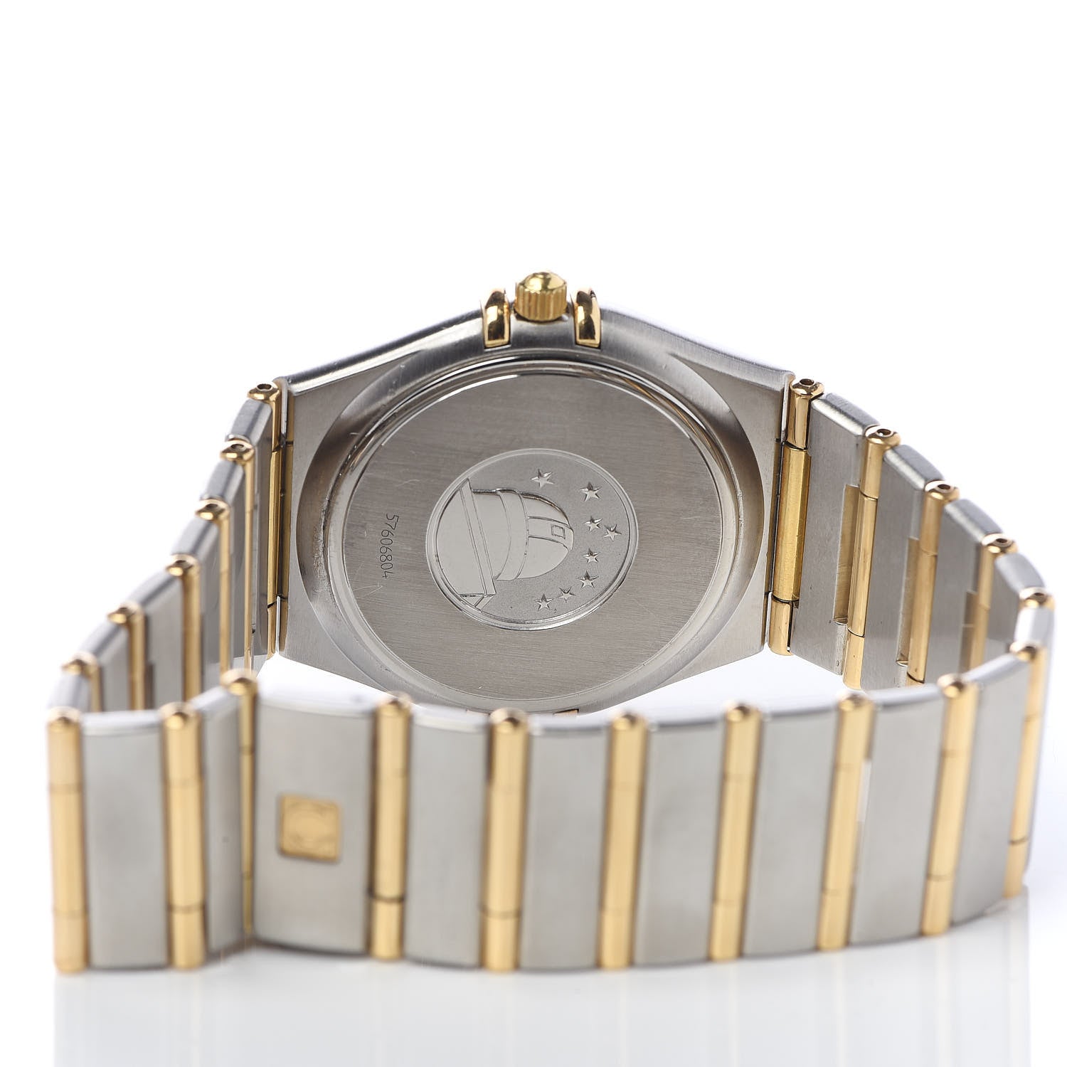 Omega Stainless Steel 18K Yellow Gold 33mm Constellation Quartz Watch White 1312.30 5 of 6