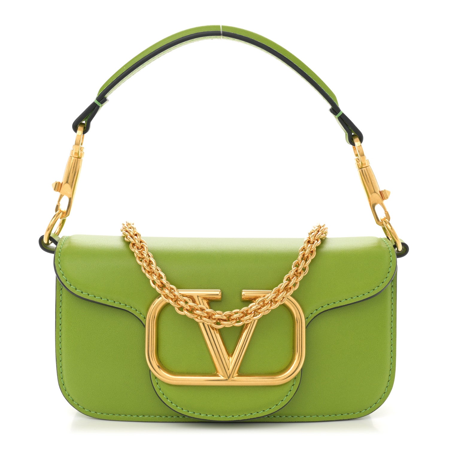 Valentino Garavani Calfskin Vlogo Small Loco Shoulder Bag Light Green 1 of 10
