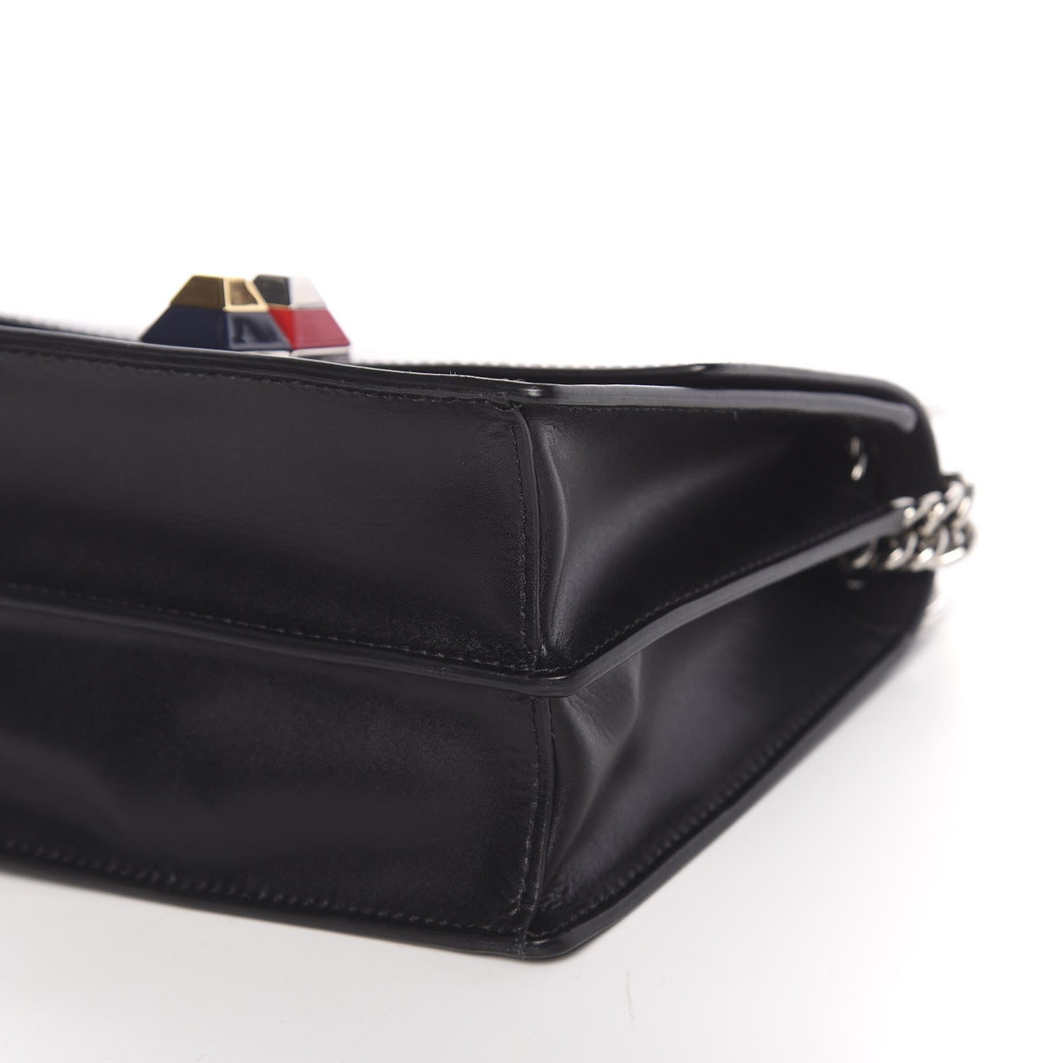 Fendi Vitello Liberty Studded Small Kan I Shoulder Bag Black Multicolor 9 of 11