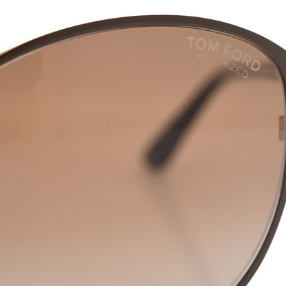 Tom Ford Metal Penelope Vintage Round Sunglasses TF320 Brown 8 of 9