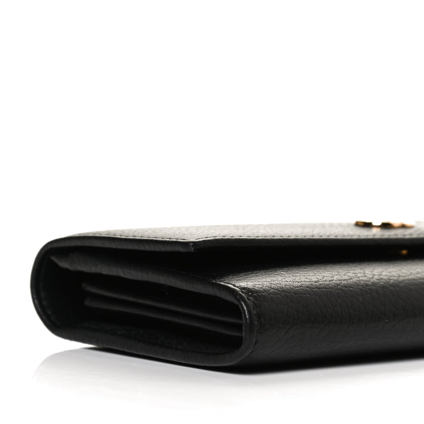 Dollar Calfskin GG Marmont Continental Wallet Black