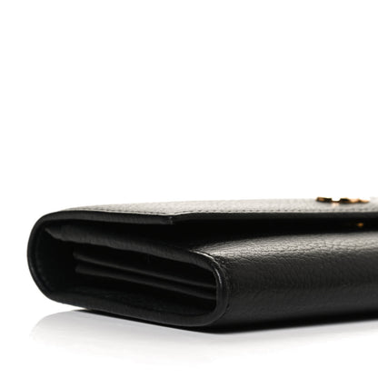 Gucci Dollar Calfskin GG Marmont Continental Wallet Black 6 of 11