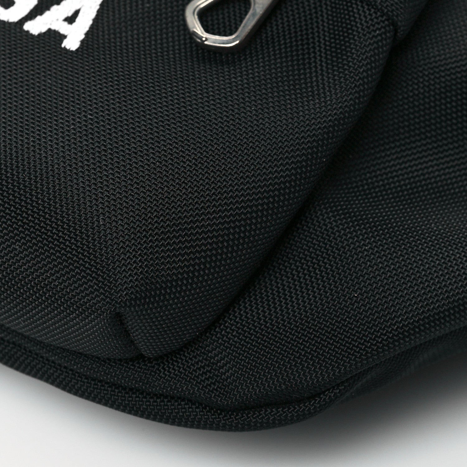 Balenciaga Sport Nylon Logo Embroidered Wheel Belt Bag Black White 9 of 9