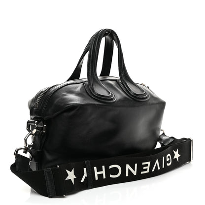 Givenchy Waxed Calfskin Medium Nightingale Logo Strap Black 3 of 11