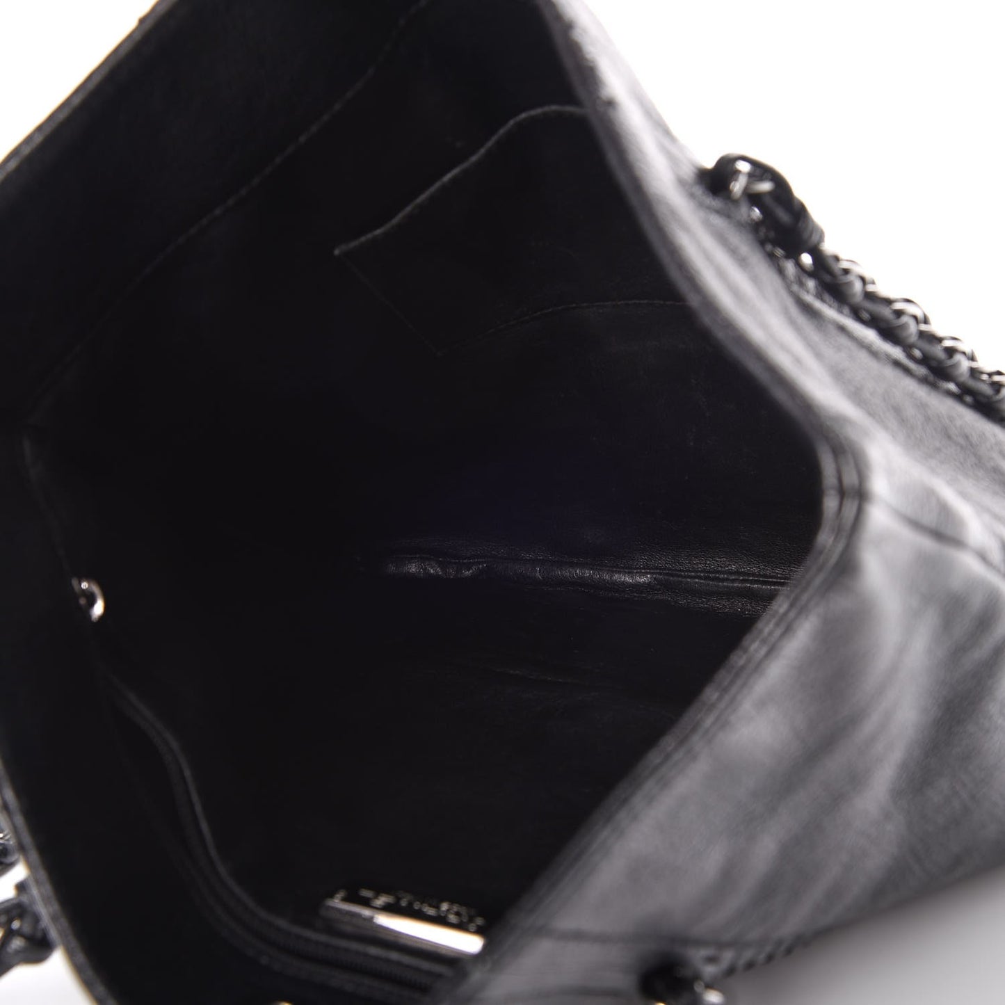 Deerskin Luxe Ligne North South Tote Black