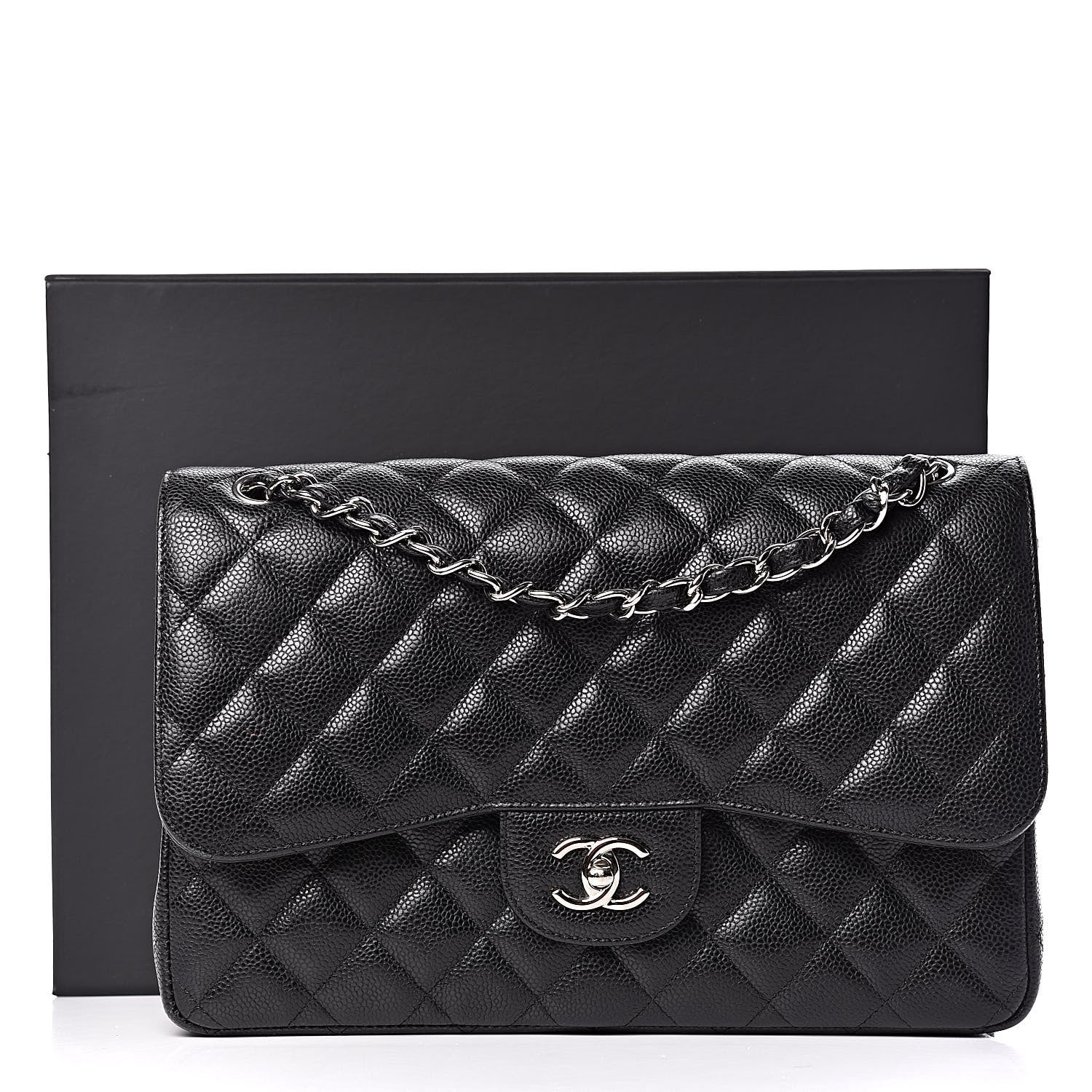 Chanel Caviar Quilted Jumbo Double Flap Black 14 of 14