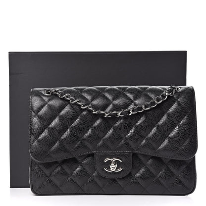 Chanel Caviar Quilted Jumbo Double Flap Black 14 of 14