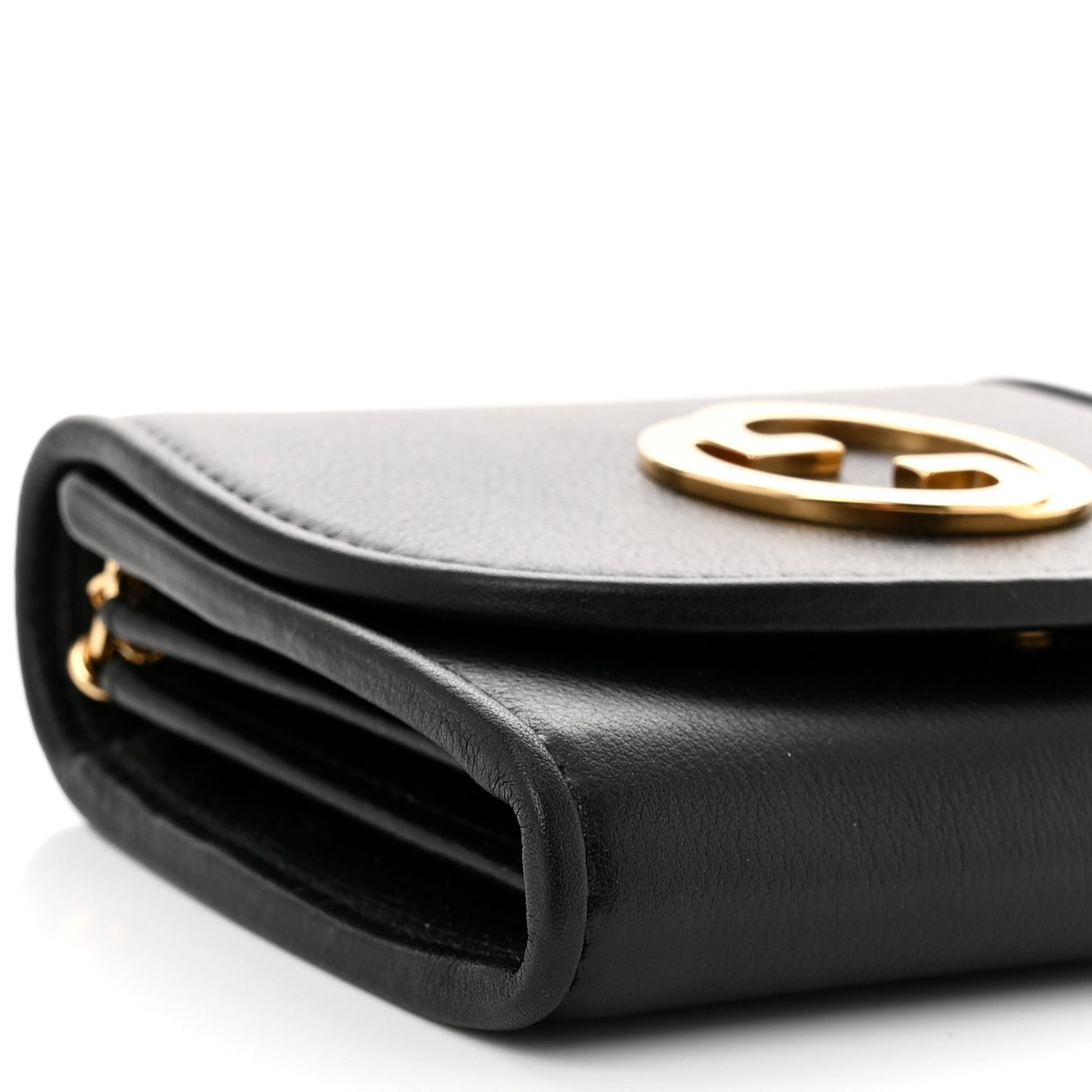 Roxy Calfskin Medium Blondie Chain Wallet Black